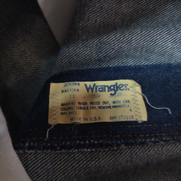 VTG Wrangler Womens Juniors 13 26x29 Blue Denim Jeans High Rise Made In USA - Picture 4 of 7